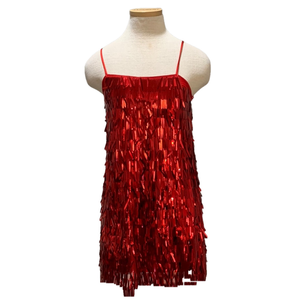 Allison + Kelly sz S red flapper style red shiny homecoming formal dress